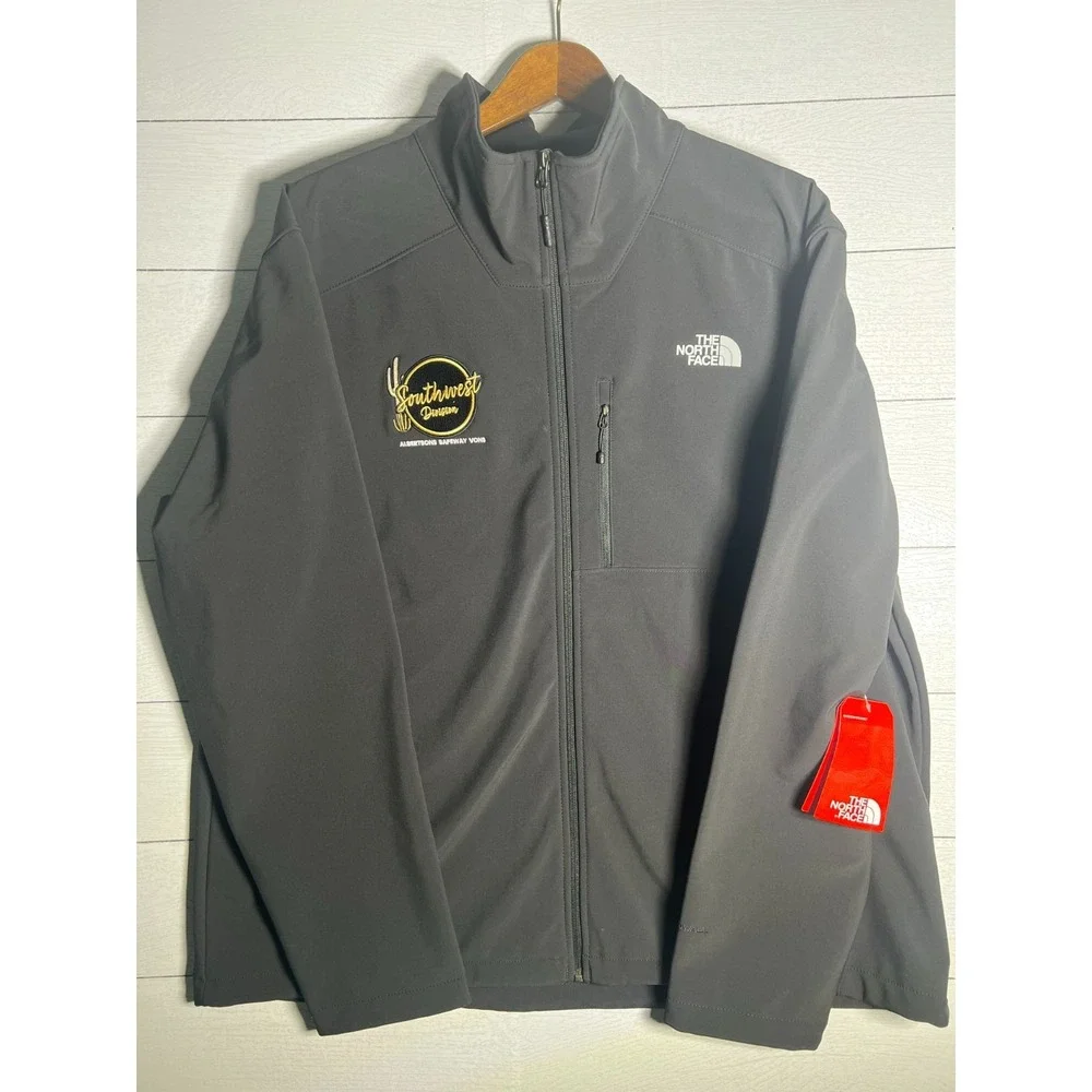 The North Face XXL 2XL Apex Barrier Soft Shell Jacket Black Logo Vons Safeway